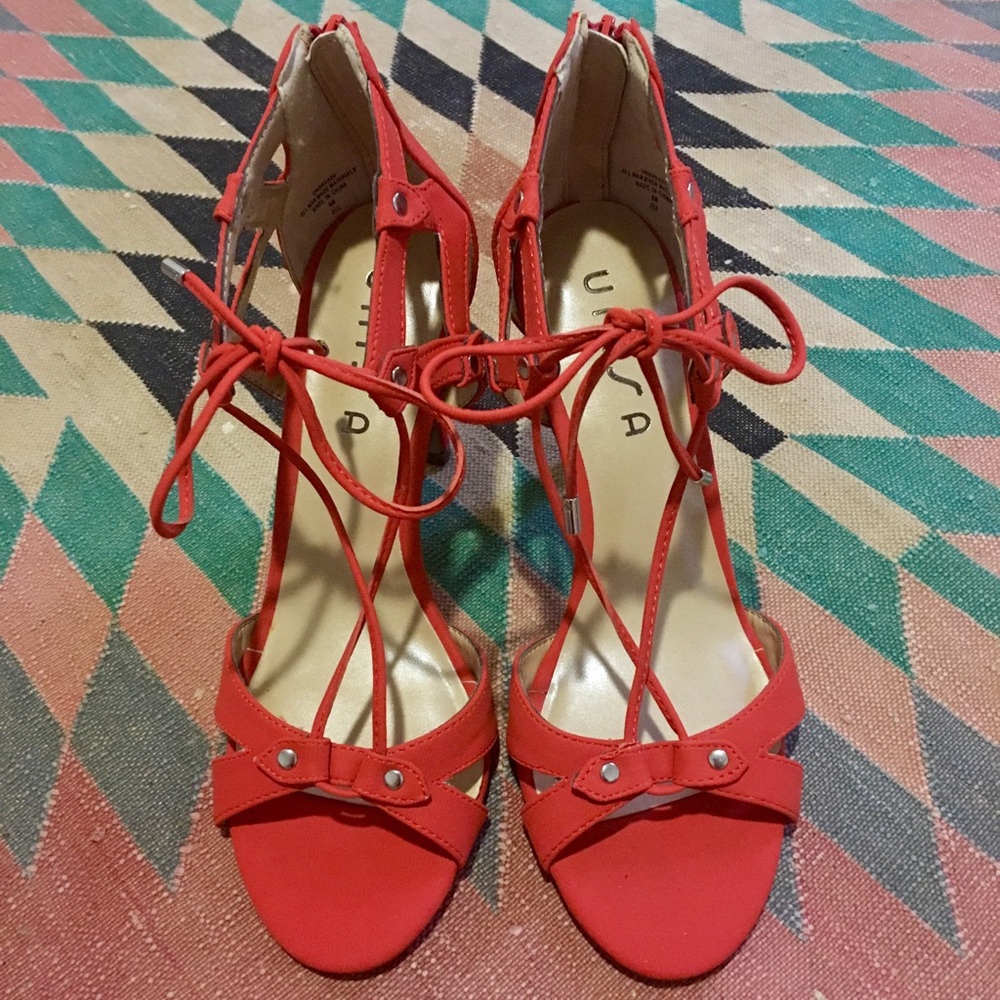 Unisa Lace-Up High Heels